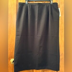 Alfred Dunner Black Midi Pencil Skirt NWT